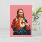 Het Heilige Hart Van Jezus Fijn Kunst Portret Kaart (Staand voorkant)