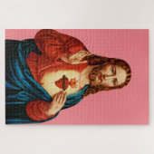 Het Heilige Hart Van Jezus Fijn Kunst Portret Legpuzzel (Horizontaal)