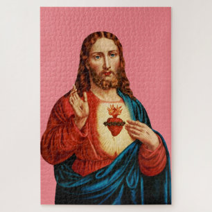 Het Heilige Hart Van Jezus Fijn Kunst Portret Legpuzzel