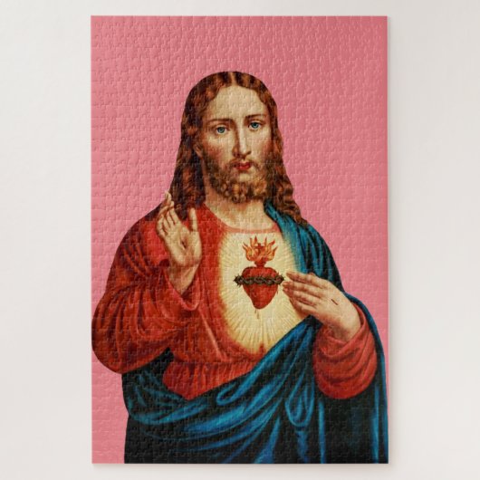 Het Heilige Hart Van Jezus Fijn Kunst Portret Legpuzzel (Verticaal)