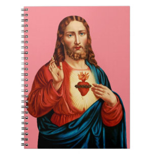 Het Heilige Hart Van Jezus Fijn Kunst Portret Notitieboek