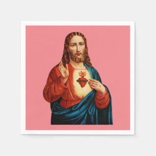 Het Heilige Hart Van Jezus Fijn Kunst Portret Servet