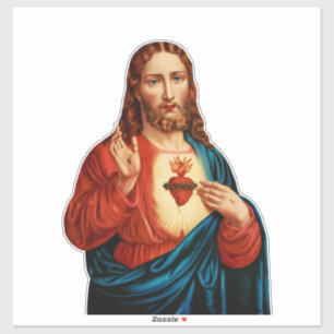 Het Heilige Hart Van Jezus Fijn Kunst Portret Sticker