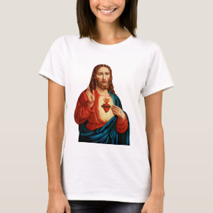 Het Heilige Hart Van Jezus Fijn Kunst Portret T-shirt
