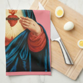 Het Heilige Hart Van Jezus Fijn Kunst Portret Theedoek (Quarter Fold)