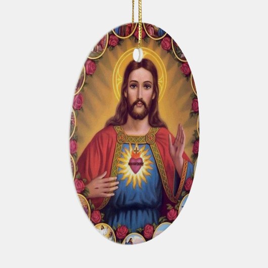 Het heilige hart van Jezus Keramisch Ornament (Rechts)