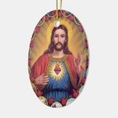Het heilige hart van Jezus Keramisch Ornament (Links)