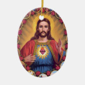 Het heilige hart van Jezus Keramisch Ornament (Voorkant)
