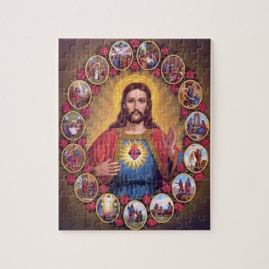 Het heilige hart van Jezus Legpuzzel (Verticaal)