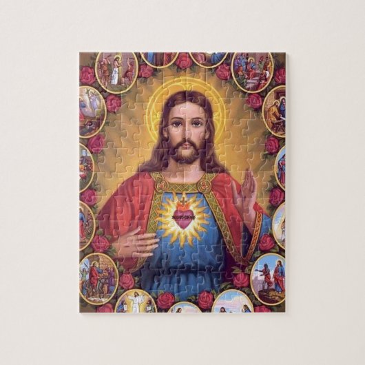 Het heilige hart van Jezus Legpuzzel (Verticaal)