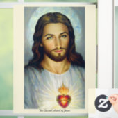 Het heilige hart van Jezus Raamsticker (Huis)
