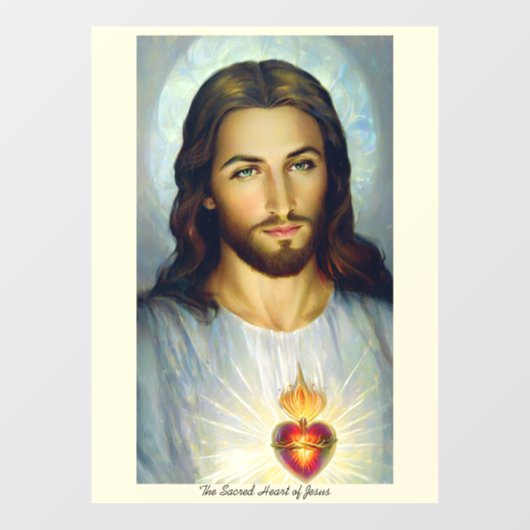 Het heilige hart van Jezus Raamsticker (Vel)