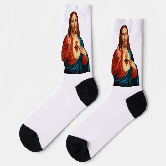 Het heilige hart van Jezus Sokken (Links)