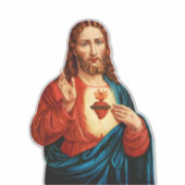 Het heilige hart van Jezus Sticker (Voorkant)