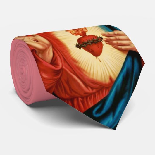 Het heilige hart van Jezus Stropdas (Opgerold)