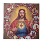Het heilige hart van Jezus Tegeltje (Voorkant)
