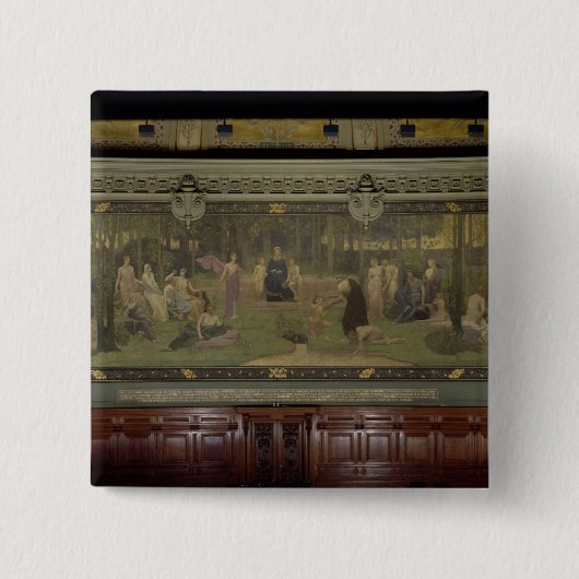 Het Heilige Hout Vierkante Button 5,1 Cm (Voorkant)