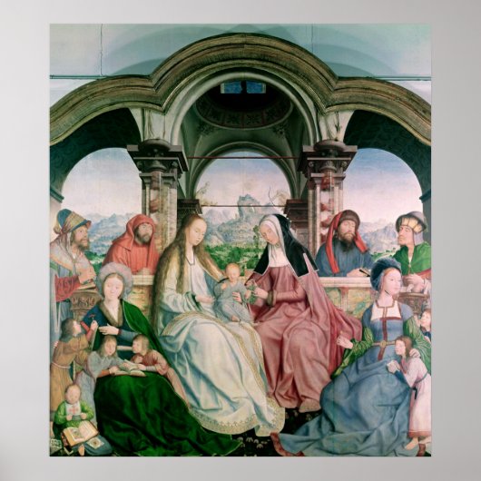Het Heilige Kinship, of het Altarstuk van St. Poster (Voorkant)