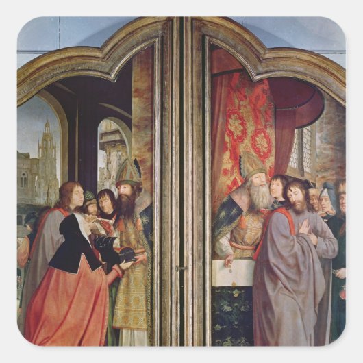 Het Heilige Kinship, of het Altarstuk van St. Vierkante Sticker (Voorkant)