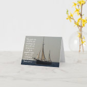Het Heilige Schrift Notecard van de zeilboot Kaart (Gele Bloem)