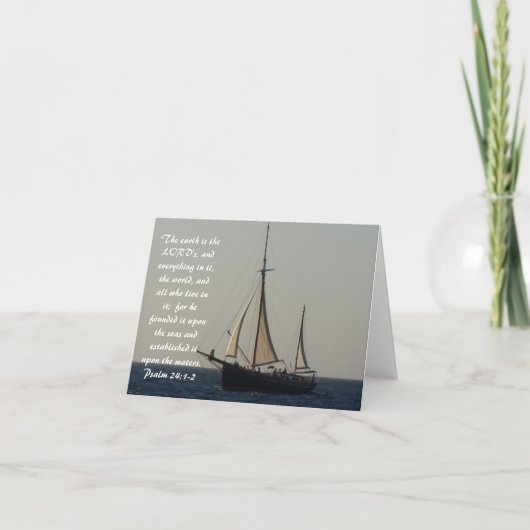 Het Heilige Schrift Notecard van de zeilboot Kaart (Voorkant)