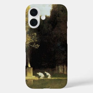 Het heilige woud door Arnold Bocklin, Vintage Kuns iPhone 16 Hoesje