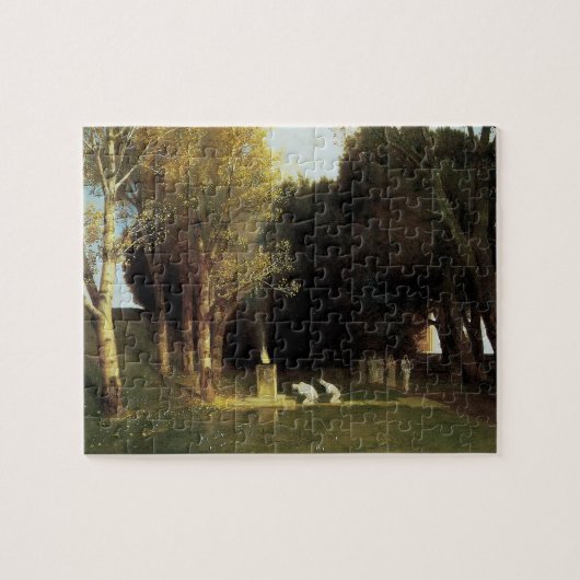 Het heilige woud door Arnold Bocklin, Vintage Kuns Legpuzzel (Horizontaal)