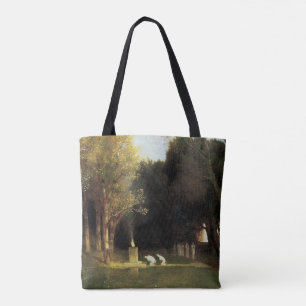 Het heilige woud door Arnold Bocklin, Vintage Kuns Tote Bag