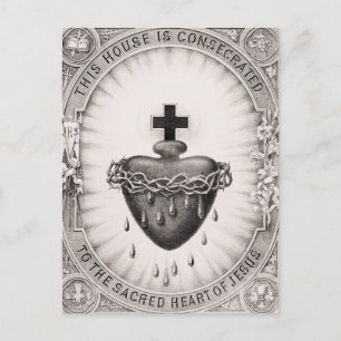 Het heiligste hart van Jezus Christus Briefkaart