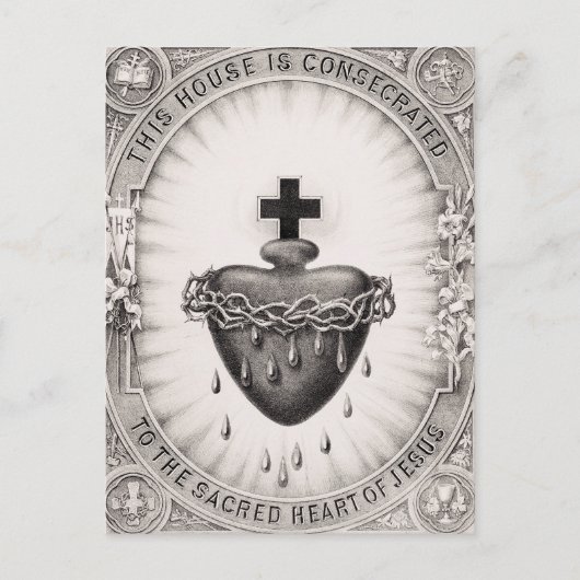 Het heiligste hart van Jezus Christus Briefkaart (Voorkant)