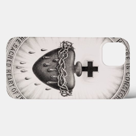 Het heiligste hart van Jezus Christus Case-Mate iPhone Case (Achterkant (horizontaal))