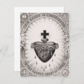Het heiligste hart van Jezus Christus Kaart (Voorkant / Achterkant)