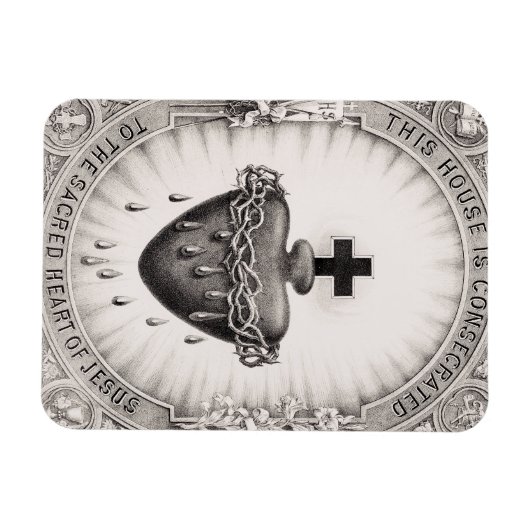 Het heiligste hart van Jezus Christus Magneet (Horizontaal)