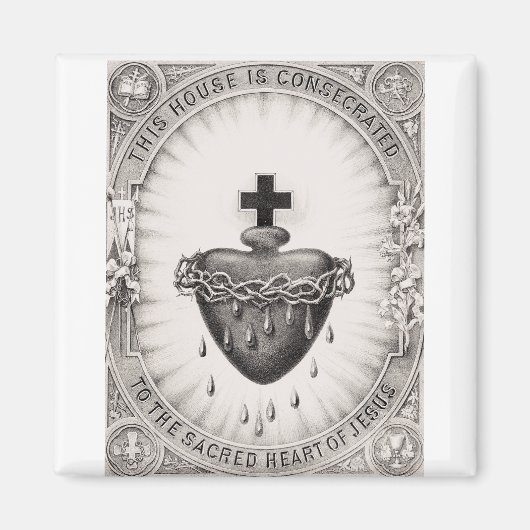Het heiligste hart van Jezus Christus Magneet (Voorkant)