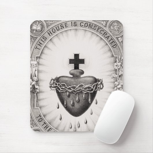 Het heiligste hart van Jezus Christus Muismat (Met muis)