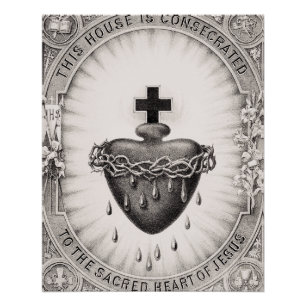 Het heiligste hart van Jezus Christus Perfect Poster