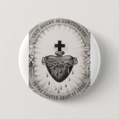 Het heiligste hart van Jezus Christus Ronde Button 5,7 Cm (Voorkant)