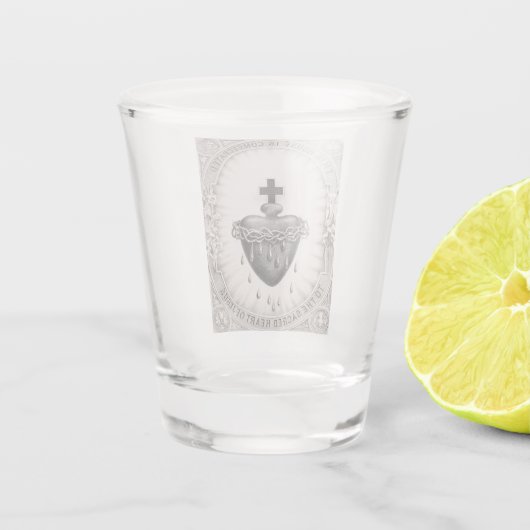 Het heiligste hart van Jezus Christus Shot Glas (Achterkant)