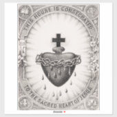 Het heiligste hart van Jezus Christus Sticker (Vel)