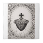 Het heiligste hart van Jezus Christus Tegeltje (Voorkant)