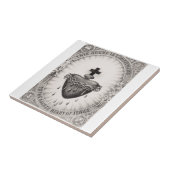 Het heiligste hart van Jezus Christus Tegeltje (Zijkant)