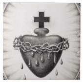 Het heiligste hart van Jezus Christus Tegeltje (Voorkant)