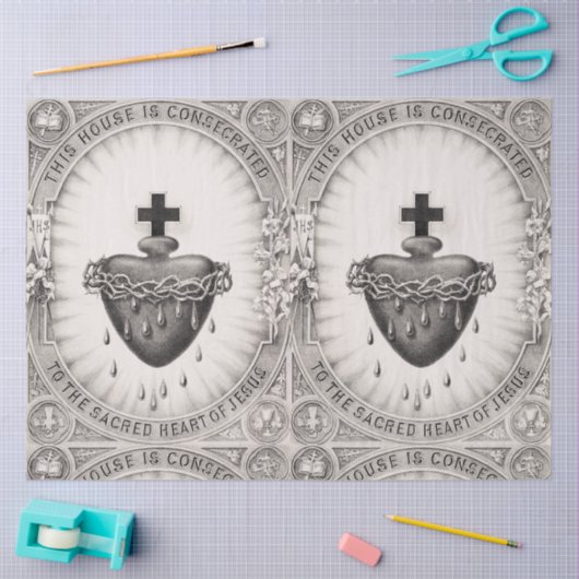 Het heiligste hart van Jezus Christus Tissuepapier (Craft)