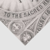 Het heiligste hart van Jezus Christus Tissuepapier (Detail)