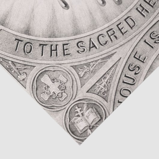 Het heiligste hart van Jezus Christus Tissuepapier (Detail)