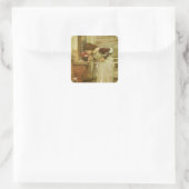 Het Heiligtum van John William Waterhouse Vierkante Sticker (Tas)