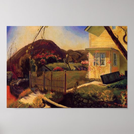 Het hek van het piket van George Bellows Poster (Voorkant)