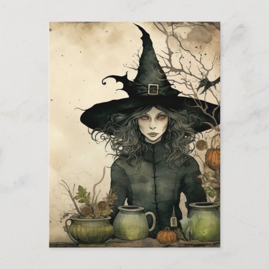 Het heks Briefkaart (Voorkant)