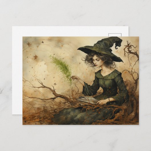 Het heks Briefkaart (Voorkant / Achterkant)