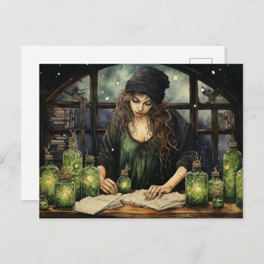 Het heks Briefkaart (Voorkant / Achterkant)